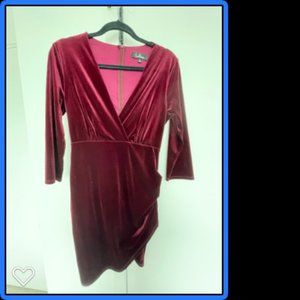 Lulu's Velvet Longsleeve Dress
